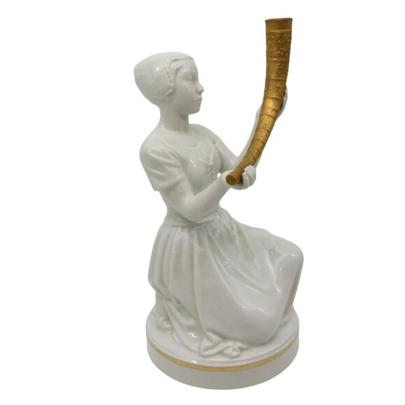 Rare ROYAL COPENHAGEN Girl and the Golden Horn Figurine 12242 Denmark Vintage 9" - Picture 4 of 11